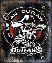 World of Outlaws Sprint Cars Wanted Race Car Dirt Tin Metal Sign Made In USA - £17.45 GBP