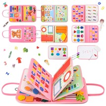 14 Pages Busy Board For Toddlers 2-4,Montessori Travel Toy For Plane/Car,Educati - £39.95 GBP