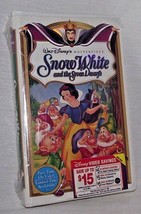 Disney Snow White Seven 7 Dwarfs First Time Clam Shell Sealed New Video Tape VHS - £15.65 GBP