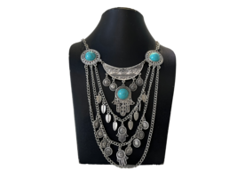 Collar Pendientes Conjunto de Joyas Mujeres Plata Par 925 Gota Moda Oro - £8.60 GBP