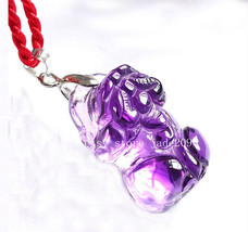 Free Shipping - Natural Amethyst PI Yao  natural Amethyst good luck pi yao luck  - £23.34 GBP