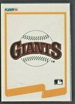 1990 Fleer Box Bottom Limited Edition Checklist San Francisco Giants Logo # C1 ! - $1.25