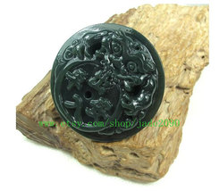 Free Shipping - good luck Natural  Green jadeite jade carved Pi Yao jadeite jade - $29.99
