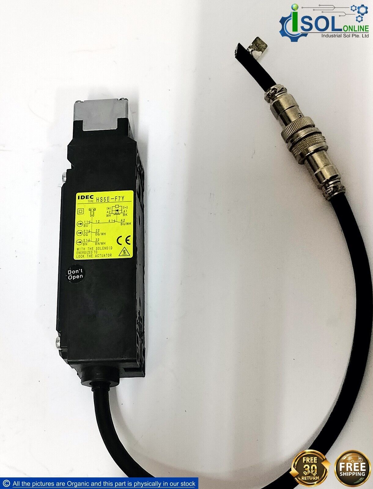 Idec HS5E-F7Y Safety Door Lock Switch 24VDC HS5E Series Mini Solenoid In... - $159.00