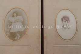 1800s antique PHOTOGRAPH ALBUM with 39 photos BALTIMORE MD family friends - £97.30 GBP