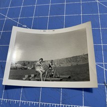 Photograph Two Women In Swimsuits On Pontoon Pedal Bicycle Boat Aqua Cyc... - $115.83 MXN