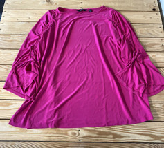 Dennis Basso NWOT Women’s Italia Knit Split Sleeve Tunic Size 1X Pink AP - £11.65 GBP