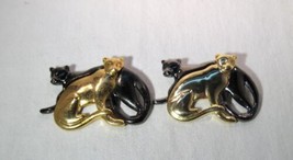 Vintage Liz Claiborne Double Cat Brooch Pins - Lot of 2 - K1039 - £42.83 GBP