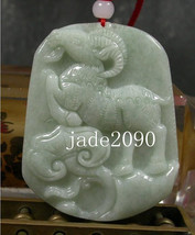 Free Shipping - Light Green 100% Natural A Jade jadeite pendant Sheep pendant - £24.82 GBP