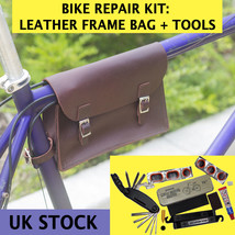 Bike Repair Set Frame Leather Bag, Multi-tool, Puncture Repair Kit CHEER... - £28.87 GBP
