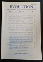 International Journal of Organic Evolution May 1989 Vol 43 No 3 Pg 485-716 - £23.25 GBP