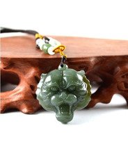 Free Shipping - I hope you lucky Natural Green jade Good luck Hand- carved Natur - £23.97 GBP