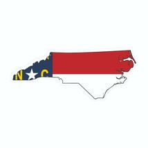 North Carolina State Map Outline with Flag Sticker, Decal, Vacation Sticker - £2.86 GBP+