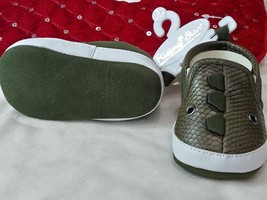 Infant Comfy &amp; Soft Green Color Baby Boy DINOSAUR/GATOR Shoes Size 1,AGES 3-6M - $13.99