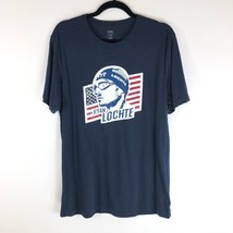 TYR Mens Team Ryan Lochte Tee Shirt USA Flag Cotton Blend Navy Blue L - £7.65 GBP