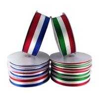 American or Mexican Flag Stripes Satin Ribbon 100% Polyester 50 or 25 yard Roll - £6.04 GBP+