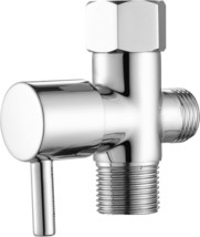 Bidet Attachment For Toilet, Chrome, T Valve For Bidet With Shut-Off Val... - £30.62 GBP