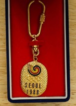 Vintage Sports 1988 Seoul Korea Olympics Key Chain Fob Original Presenta... - $24.74