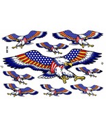AU366 Eagle Flying US Scooter Sticker Decal Racing Tuning Size 27x18 cm/... - $3.99
