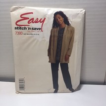 Easy Stitch &#39;n Save 7393 Size 8-14 Misses&#39; Unlined Cardigan Tunic and Pants - £10.19 GBP