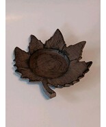 Candle Holder Metal Leaf Shape Brown Autumn Harvest 8&quot; For Piller T-Ligh... - $295.58 MXN