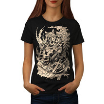 Wellcoda Dead Knight Bones Womens T-shirt, Scary Skull Casual Design Printed Tee - £14.63 GBP+
