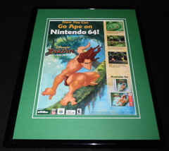 Tarzan 1999 N64 Game Boy Framed 11x14 ORIGINAL Advertisement  - $34.64