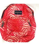 Jansport Backpack Student Book Laptop Pink Coral Animal Pattern - £9.45 GBP