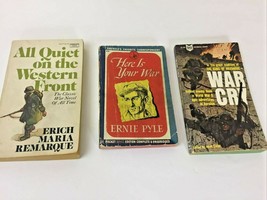 VTG ~WW2 Paperbacks. War Cry, Here is your way, Ernie Pyle, The Western Front - £13.16 GBP