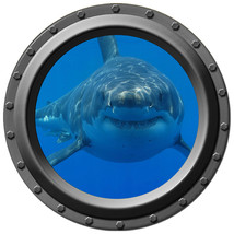 Hungry Shark - Porthole Wall Decal - £11.02 GBP