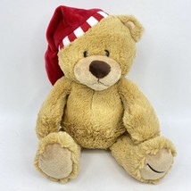 GUND Amazon Teddy Bear Plush Holiday Red Hat Brown Tan Stuffed Animal 11&quot; - £6.54 GBP
