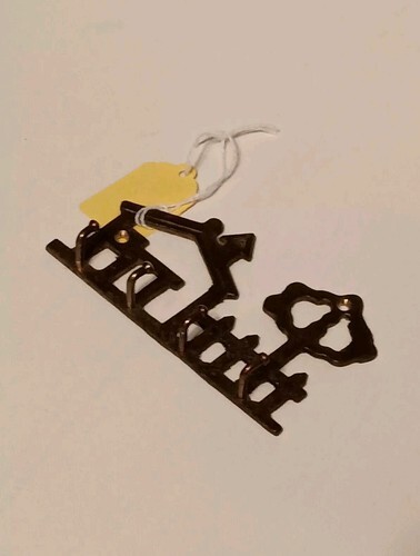 Vintage Gold Tone 4 Hook Key Hanger Wall Mount Made in Taiwan  Item image 2