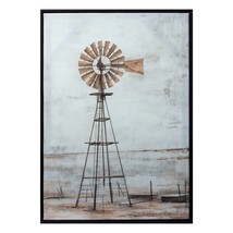 Framed Windmill Print 20.25&quot;L x 28&quot;H Canvas - £108.28 GBP