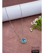  925 Sterling Silver Necklace Pendant with Solid Gold Plating – Elegant ... - $99.00