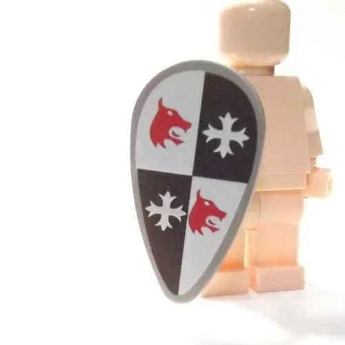 NBT Red Wolf and Cross Knight Shield for Minifigure Custom Toy Movie Min... - £2.75 GBP