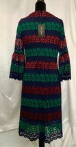Brand New Sara Campbell Dress, Lace, Fully Lined, Rd/Grn/Navy, Size 10 - $162.28
