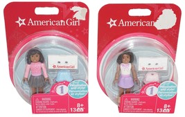 Vintage American Girl Toy Figures 2.5&quot; - Mega Blocks 13 Pieces 2015 - £7.17 GBP