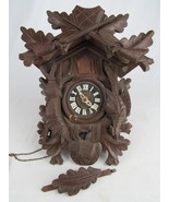 VINTAGE cuckoo clock GERMANY Black Forest BACHMAIER &amp; KLEMMER hunter old... - £78.00 GBP