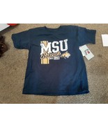 NWT Russel Boy&#39;s girls Navy Blue MSU Montana State bobcat T Shirt  sz 8 ... - £9.07 GBP
