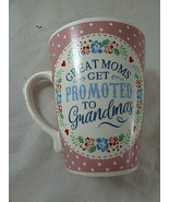 Grandma Mug Great Moms Get Promoted Coffee Mug Stoneware History &amp; Heraldry - $17.62 CAD