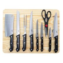 Gibson Home Wildcraft 10 Piece Cutlery Set with Wooden Cutting Board - $51.65