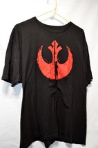 Distressed Rebel Alliance Symbol Adult T-Shirt Black Jedi Star Wars 2XL XXL - £14.19 GBP
