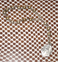 Military Issue Pocket Rosary-Brass Pull Chain Beads-Infant of Prague Med... - £14.15 GBP
