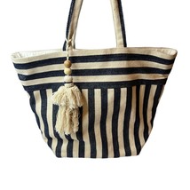 J Jill Blue Stripe Tote Bag - £14.45 GBP