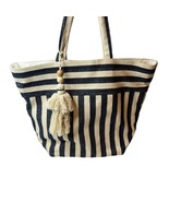 J Jill Blue Stripe Tote Bag - £14.39 GBP