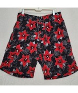 NO FEAR Men’s Board Shorts Sz 32 Swim Trunks Black And Red - $16.87