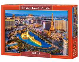 1500 Piece Jigsaw Puzzle, Fabulous Las Vegas, USA, Adult Puzzles, Castorland C-1 - £17.57 GBP