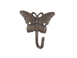 [Pack Of 2] Rustic Copper Cast Iron Butterfly Hook 6&quot;&quot; - £38.41 GBP