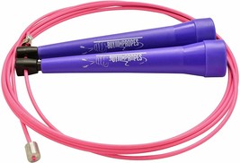 Ultra Light Speed Jump Rope Advanced Polymer Purple Handles Pink Cable 10 ft - £13.62 GBP