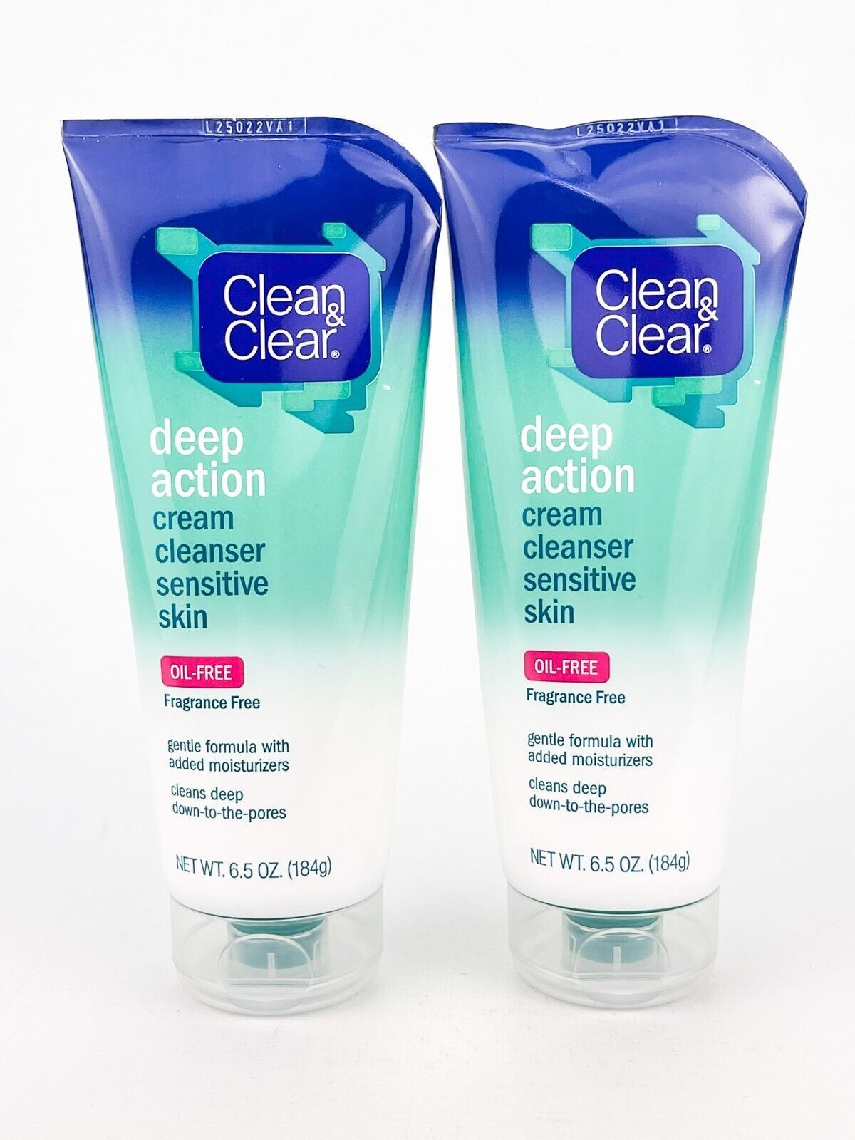 Clean Clear Deep Action Oil Free Sensitive Skin Cream Cleanser 6.5oz Lot of 2 - $22.20